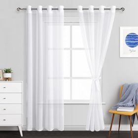 White Sheer Curtains – 84 Inches Long