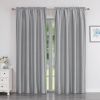 Chyhomenyc Uptown Faux Silk Silver  Curtains 84 Inch Length 2 Panels for Bedroom