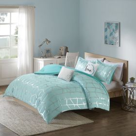Twin/Twin XL Metallic Printed Comforter Set