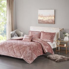 King/Cal King Velvet Duvet Cover Set with Throw Pillow
