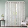Palm Leaf Burnout Window Sheer White 50x63"