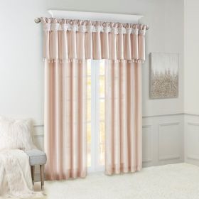 Twist Tab Lined Window Curtain Panel Blush 50x120"