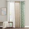 Palm Leaf Burnout Window Sheer White 50x63"