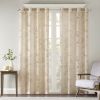 Palm Leaf Burnout Window Sheer Natural 50x63"