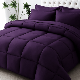Purple Bedding Comforter Set  Twin/Queen/King (Inclusion: Comforter *1+Pillowcase*1, size: Twin)