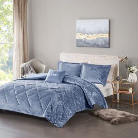 Twin/Twin XL Velvet Duvet Cover Set with Throw Pillow (Color: as Pic)