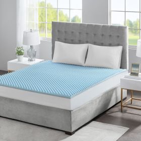 All Season Reversible Hypoallergenic 1.5" Mattress Topper (Color: as Pic)