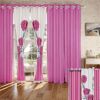 9-Piece Pink Rose Bedding & Curtain Set (Queen/King/Cal King) - Quilted Microfiber Bedspread + Sheer Curtains
