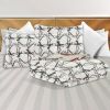Quilted Bedspread & Curtain Set 9 Piece, Queen Size - Bedding Ensemble with Sheer Filtering Drapes, 1.6" Grommet Top, Machine Washable